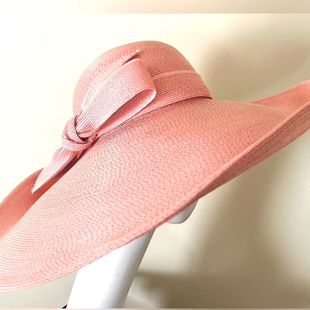 Frank Olive private collection wide brim hat.  Pink Frank Olive wide brim hat.